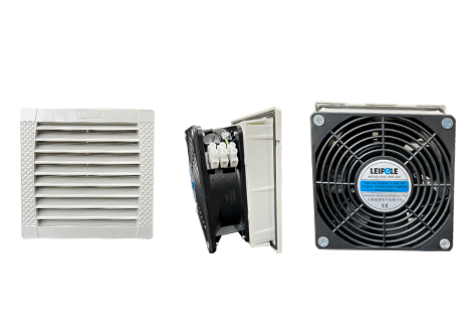 Conjunto Ventilador RAL7035 120x120mm + Celosía